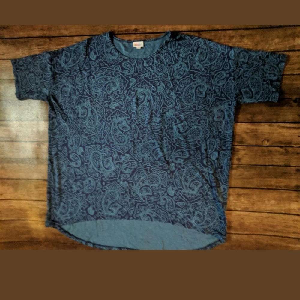 Lularoe Irma size 3XL Blue Paisley Tunic plus size
